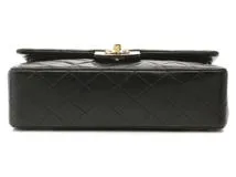 CHANEL　シャネル　25Wチェーンショルダーバッグ　マトラッセWフラップ　ブラック　ラムスキン　A01112　【472】HG