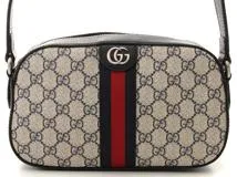 GUCCI　グッチ　オフィディア　クロスボディバッグ　ネイビー/アイボリー　コーティングキャンバス/レザー　681064　2148103656361【432】