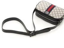 GUCCI　グッチ　オフィディア　クロスボディバッグ　ネイビー/アイボリー　コーティングキャンバス/レザー　681064　2148103656361【432】
