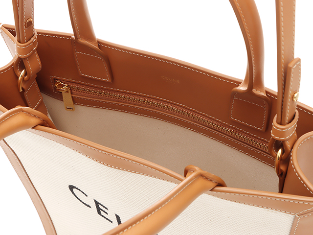 CELINE セリーヌ バーティカル カバ スモール キャンバス／レザー【471