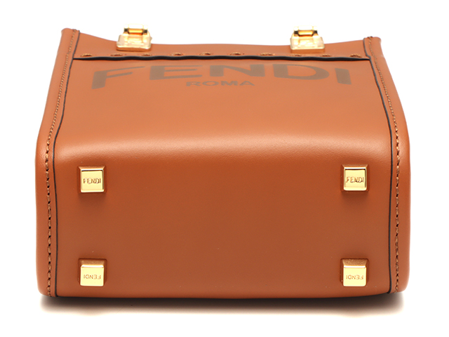 FENDI フェンディ サンシャイン ショッパーミニバッグ ブラウン