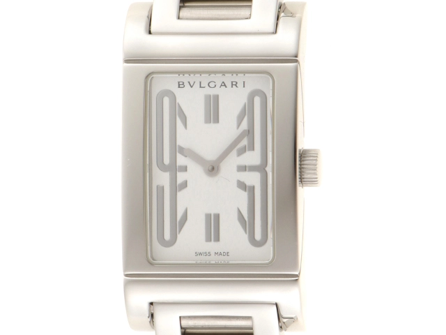 BVLGARI ブルガリ レディース用 レッタンゴロ RT39S ホワイト文字盤 ステンレス クォーツ【430】2148103657306  の購入なら「質」の大黒屋（公式）