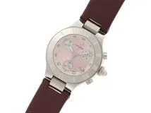 Cartier カルティエ 腕時計 クロノスカフ W1020012 SS/革 クォーツ ピンク文字盤 レディース時計【434】  の購入なら「質」の大黒屋（公式）