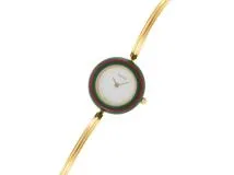 GUCCI　グッチ　チェンジベゼル　11/12.2　クオーツ　レディース　GP　ホワイト【434】