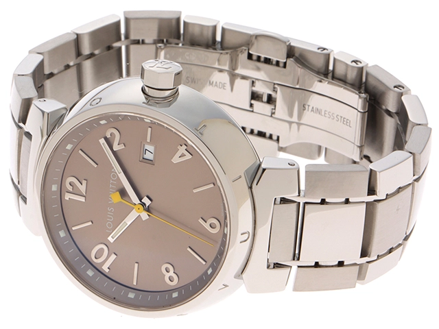 LOUIS VUITTON ルイヴィトン Q11121 タンブール ステンレススチール クォーツ メンズ 腕時計 C