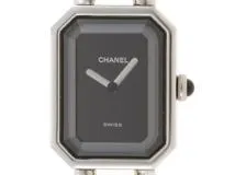 CHANEL　シャネル　プルミエールM　H0459　SS　ブラック文字盤　クォーツ式　レディース　【432】2148103658167