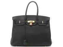HERMS エルメス バーキン35 ブラック ゴールド金具 トゴ 内縫い □P刻印(2012年製)【432】2148103658549