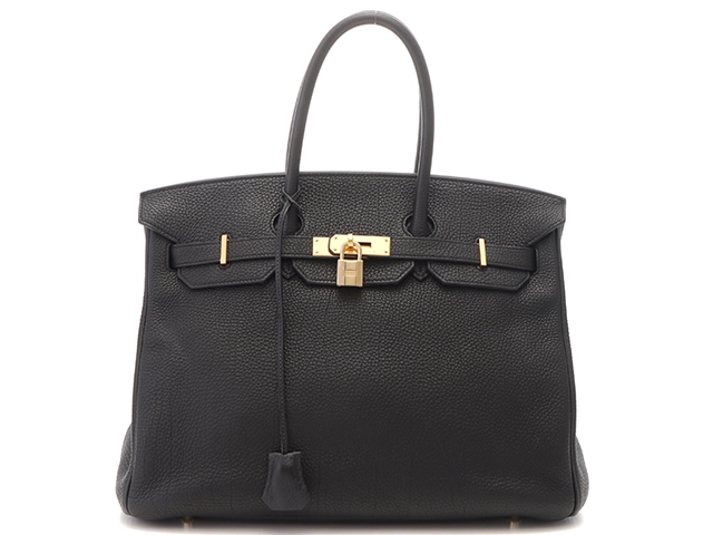 HERMS エルメス バーキン35 ブラック ゴールド金具 トゴ 内縫い □P刻印(2012年製)【432】2148103658549