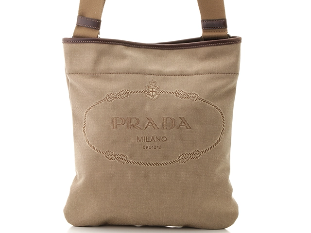 PRADA プラダ ロゴワンショルダー カーキ ブラウン キャンバス レザー VA0655【431】2148103658792  の購入なら「質」の大黒屋（公式）