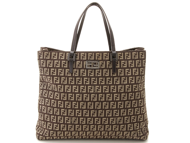 FENDI　フェンディ　バッグ　ズッキーノ　ブラウン　ベージュ【472】YI