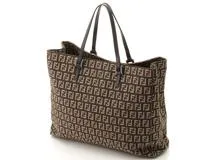 FENDI　フェンディ　バッグ　ズッキーノ　ブラウン　ベージュ【472】YI