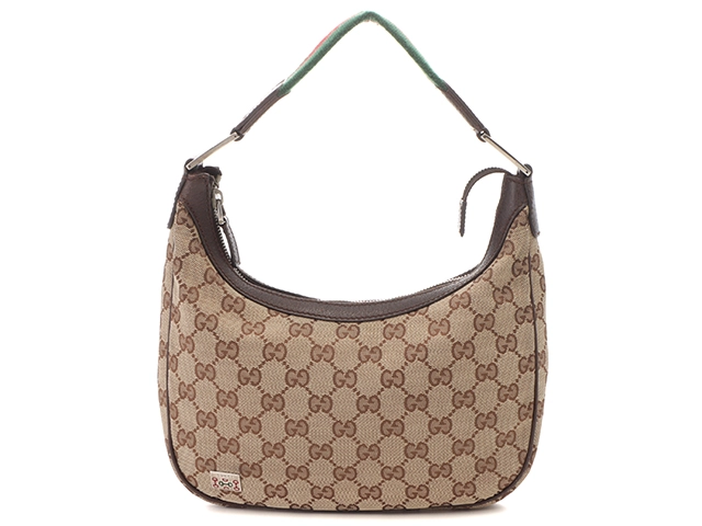 GUCCIグッチ GGワンショルダーバッグ 145811 ベージュ/ブラウン キャンバス/カーフ【431】2148103659065  の購入なら「質」の大黒屋（公式）