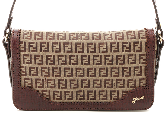 【美品】FENDI フェンディ　ハンドバッグ　ワンショルダーバッグ　ズッキーノ FENDI フェンディ ワンショルダーバッグ ズッキーノ キャンバス