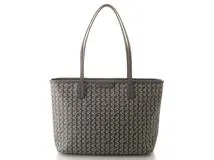 TORY BURCH　トリーバーチ　エバーレディートートバッグ 　グレー　PVC／レザー　2148103659362　【431】