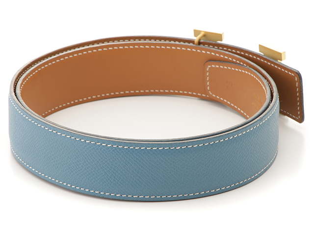 アメリカ通販ファッション HERMES エルメス Hベルト サイズ75 32mm ブルージーン 小物
