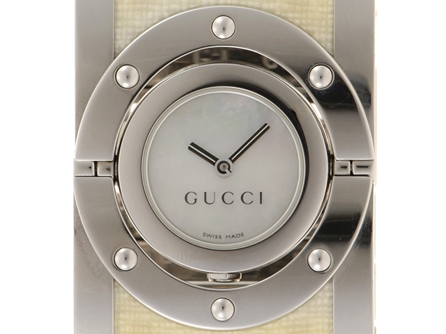 GUCCI グッチ YA112419/112 レディース 腕時計 クォーツ SS PVC シェル【431】2148103659706  の購入なら「質」の大黒屋（公式）