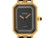 CHANEL シャネル プルミエールL H0001 GP/レザーベルト クォーツ 電池 【460】2148103659768