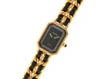 CHANEL シャネル プルミエールL H0001 GP/レザーベルト クォーツ 電池 【460】2148103659768