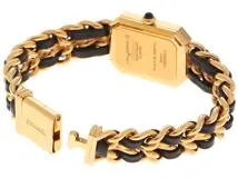 CHANEL シャネル プルミエールL H0001 GP/レザーベルト クォーツ 電池 【460】2148103659768