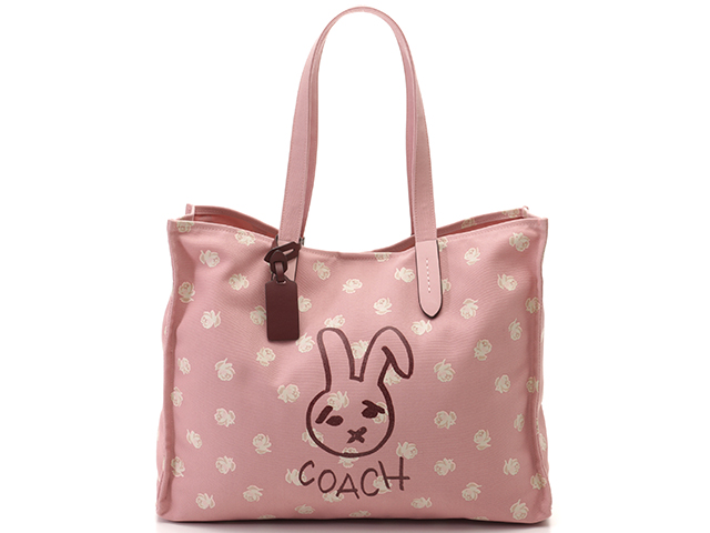 COACH　コーチ　ルーナー　ニュー　イヤー　トート42　ラビット　ピンク　キャンバス/レザー　CF926　2148103659874【200】