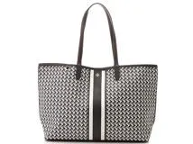 Tory Burch レザートートバッグ ホワイト/ブラック トリーバーチ TORY BURCH TORY BURCH トリーバーチ トートバッグ