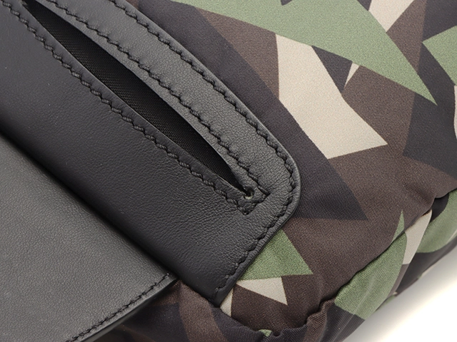 【大黒屋ECサイト・店頭限定】FENDI　フェンディ　カモフラージュ　バゲット　グリーン/マルチ　ナイロン/レザー　7VA472【433】2143300226966