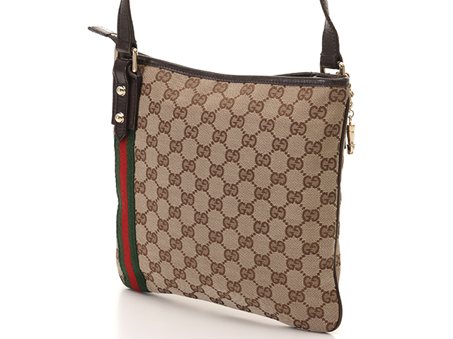 GUCCI グッチ GGキャンバス シェリーライン ショルダーバッグ