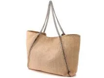 STELLA MCCARTNEY　ステラマッカートニー　チェーンショッピングバッグ　ラフィア【472】YI