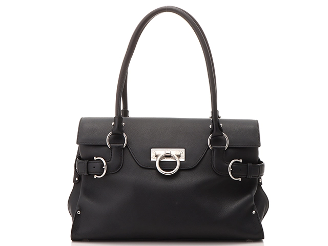 salvatoreferragamo ハンドバッグ ブラック レザー Salvatore Ferragamo ハンドバッグ ブラック レザー｜Yahoo