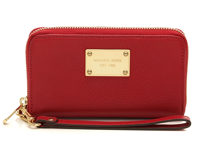 MICHAEL KORS マイケルコース マルチケース カーフ レッド【473】