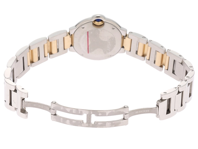 Cartier カルティエ バロンブルーSM W69007Z3 YG/SS クォーツ式 アイボリー文字盤 レディース 【432】2148103660610