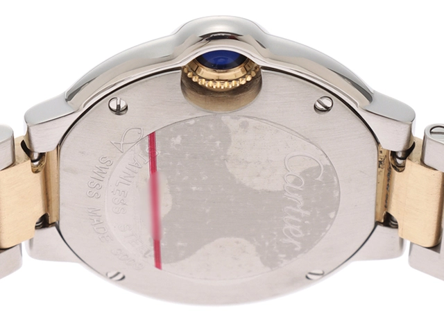 Cartier カルティエ バロンブルーSM W69007Z3 YG/SS クォーツ式 アイボリー文字盤 レディース 【432】2148103660610