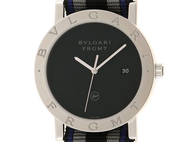 BVLGARI ブルガリ 腕時計 ブルガリブルガリ フラグメント スペシャルエディション BB41S ステンレススチール／ナイロン ブラック文字盤  自動巻き 2020年保証【472】SJ の購入なら「質」の大黒屋（公式）