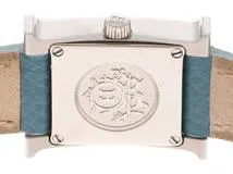 HERMES エルメス 腕時計 Hウォッチミニ HH1.110 ステンレススティール/革 ホワイト文字盤 クォーツ 社外革ベルト【472】TS