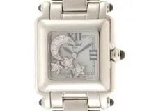 Chopard  ショパール 時計 ハッピースポーツ スクエア ムーンスター 27/8893-23 ホワイトシェル文字盤 SS クォーツ レディース（2148103660801）M【200】