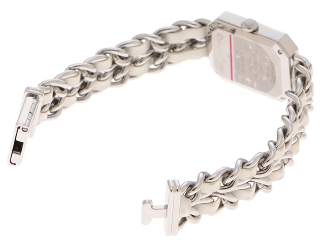 CHANEL シャネル　レディース クオーツ　プルミエールL H1639　ホワイトシェル文字盤 SS/レザー【472】HK