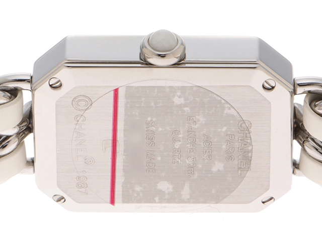 CHANEL シャネル　レディース クオーツ　プルミエールL H1639　ホワイトシェル文字盤 SS/レザー【472】HK