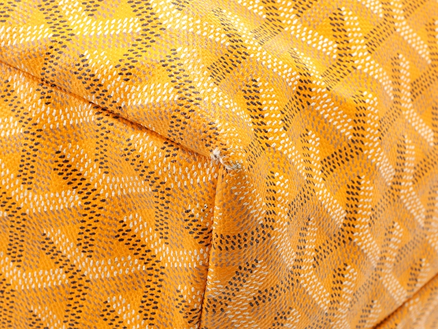 GOYARD ゴヤール サンルイPM イエロー PVC カドヤブレ バッグ【472】YI