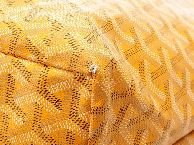 GOYARD ゴヤール サンルイPM イエロー PVC カドヤブレ バッグ【472】YI