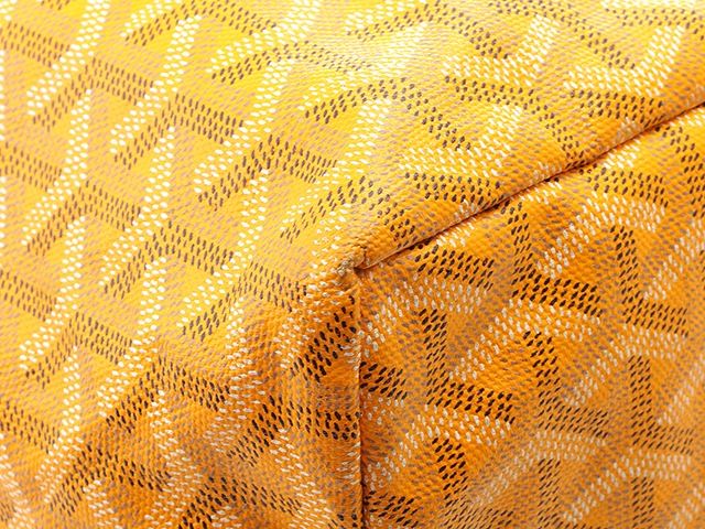 GOYARD ゴヤール サンルイPM イエロー PVC カドヤブレ バッグ【472】YI
