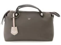 FENDI　フェンディ　バイザウェイ　ミディアム　グレー/ブラック　レザー　8BL146　2148103662591【432】