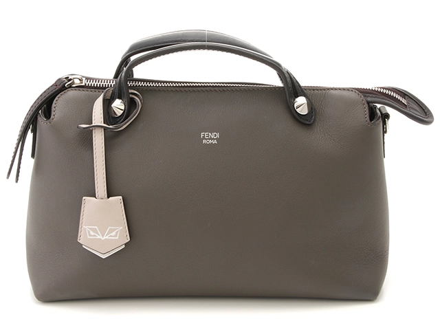 FENDI　フェンディ　バイザウェイ　ミディアム　グレー/ブラック　レザー　8BL146　2148103662591【432】