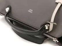 FENDI　フェンディ　バイザウェイ　ミディアム　グレー/ブラック　レザー　8BL146　2148103662591【432】