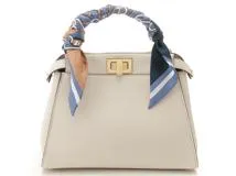 FENDI　フェンディ　ミニピーカブー　ホワイト　レザー　8BN244【431】2148103663307