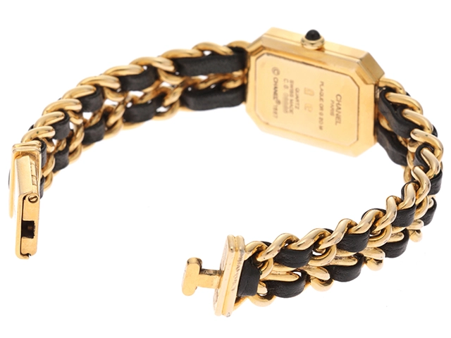 CHANEL シャネル プルミエールＬ H0001 ゴールドメッキ / 革　レディース　クオーツ時計　【432】　2148103663390