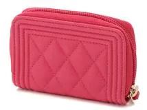 CHANEL シャネル ボーイシャネル ジップコインパース ピンク