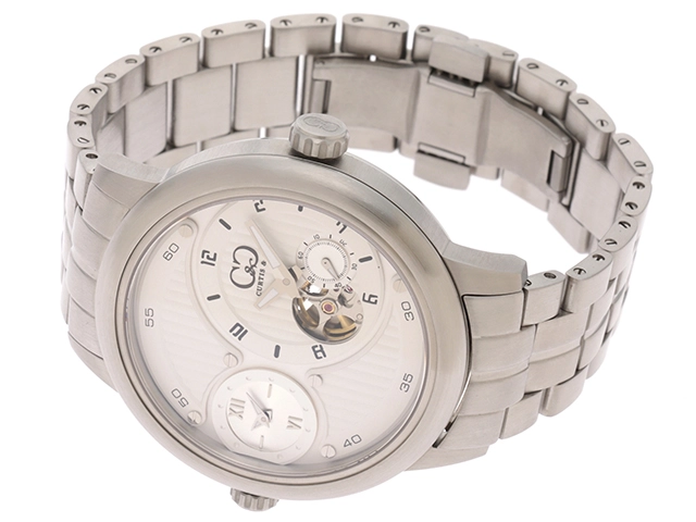 CURTIS&Co. カーティス&シーオー ビッグタイムパスポート SSW52 SS ステンレススチール ホワイト文字盤 オートマチック 【460】 2148103664786