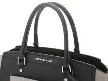 MICHAEL KORS　マイケルコース　2wayバッグ　ハンドバッグ / ショルダーバッグ　ライトグレー / ブラック　レザー　30F9SP9S3T　2148103665066　【205】