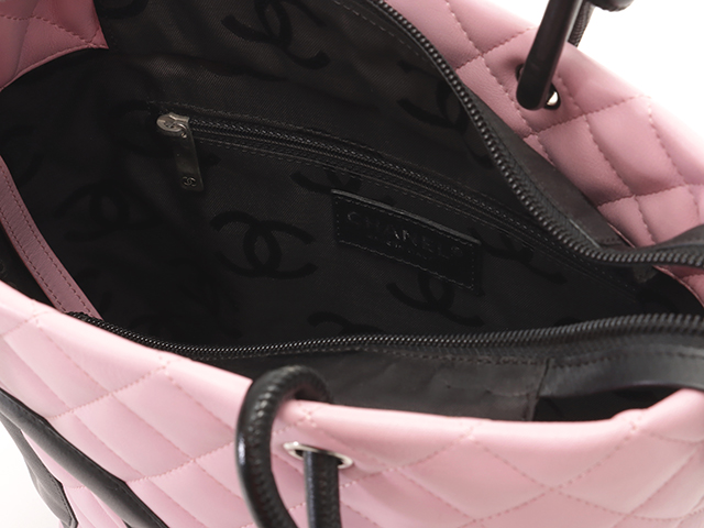 CHANEL シャネル カンボンラインミディアムトート ピンク CHANEL シャネル カンボンラインミディアムトート ピンク
