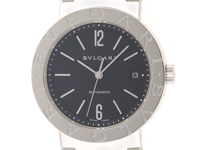 BVLGARI ブルガリ　ブルガリブルガリ　BB38SSAUTO　ブラック文字盤　ステンレススチール　自動巻き　メンズ　2148103665721【207】